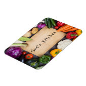 Flexible Nom personnalisé Veggie Cuisine Magnet (Côté Gauche)