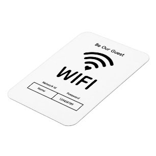 Flexible Notre mot de passe Wifi invité Magnet Photo Flexib