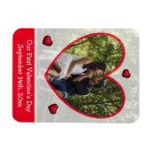 Flexible Notre première Saint Valentin Rappel Photo Magnet (Horizontal)
