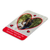 Flexible Notre première Saint Valentin Rappel Photo Magnet (Côté Gauche)