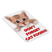 Flexible "N'oublie pas la nourriture pour chat !" Magnet Ki (Côté Droit)