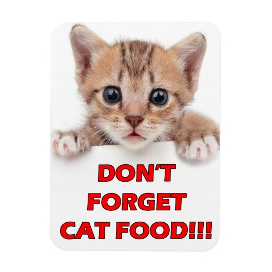 Flexible "N'oublie pas la nourriture pour chat !" Magnet Ki (Vertical)