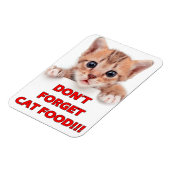 Flexible "N'oublie pas la nourriture pour chat !" Magnet Ki (Côté Gauche)