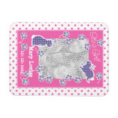 Flexible Nouveau Magnet photo pour fille bébé, lapins lapin (Horizontal)