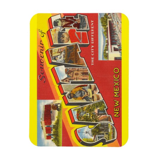 Flexible Nouveau-Mexique, Père Noël Fe Magnet (Vertical)