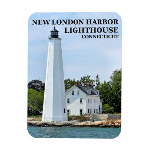 Flexible Nouveau phare de London Harbour, CT Photo Magnet