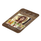 Flexible Nouveau Voyage Rustic Graduation Magnet Faire-part (Côté Gauche)