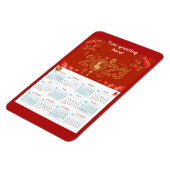 Flexible Nouvel an chinois 2023 Calendrier de lapin Magnet  (Côté Gauche)