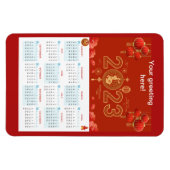 Flexible Nouvel an chinois 2023 Calendrier de lapin Magnet  (Horizontal)