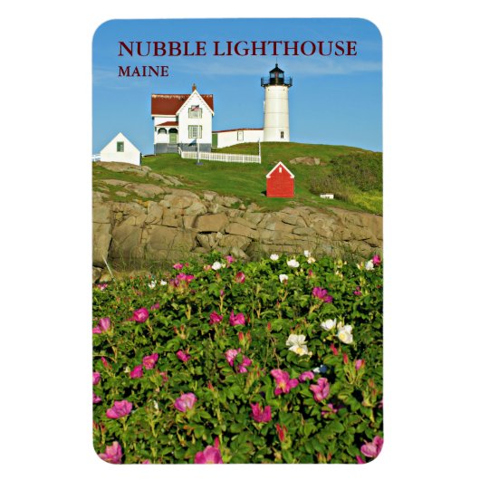 Flexible Nubble Lighthouse, Cape Neddick Maine Flexi Magnet (Vertical)