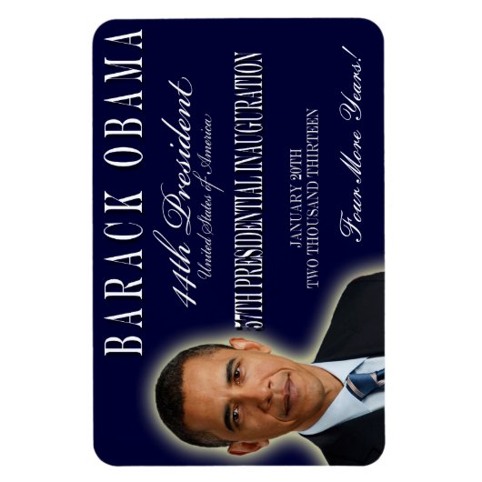Flexible Obama 2013 Inauguration Magnet commémoratif (Vertical)