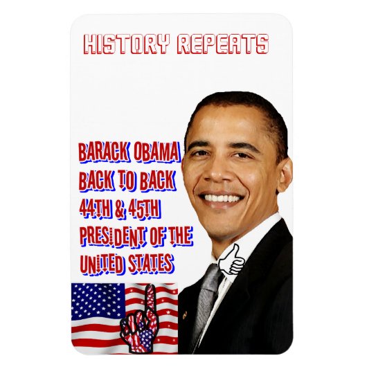 Flexible Obama, retour à Back_Premium Flexi Magnet (Vertical)