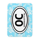 Flexible OC Ocean City NJ Blue Magnet (Vertical)