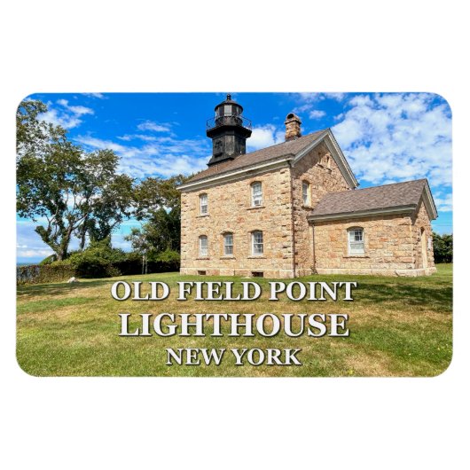 Flexible Old Field Point Lighthouse, New York Flexi Magnet (Horizontal)