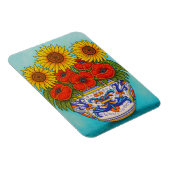 Flexible Ombrie Bouquet Poppy Tournesol Magnet (Côté Droit)