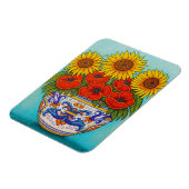 Flexible Ombrie Bouquet Poppy Tournesol Magnet (Côté Gauche)