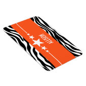 Flexible Orange Sassy Star Zebra Premium Magnet (Côté Droit)