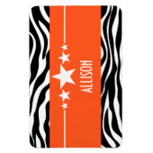 Flexible Orange Sassy Star Zebra Premium Magnet (Vertical)