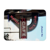 Flexible Panneau Café du marché Cleveland Ohio Magnet (Horizontal)