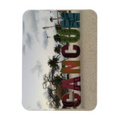 Flexible Panneau Cancun - Playa Delfines, Mexique Magnet ph (Vertical)