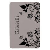Flexible Papier ébène Floral Magnet Premium (Vertical)