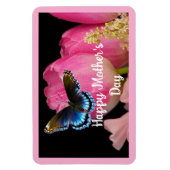 Flexible Papillon Avec Fleurs Magnet Photo (Vertical)