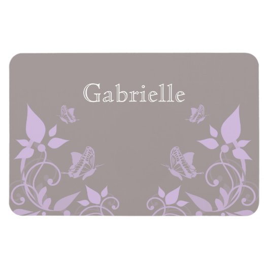 Flexible Papillon Lilac Magnet Floral Premium (Horizontal)