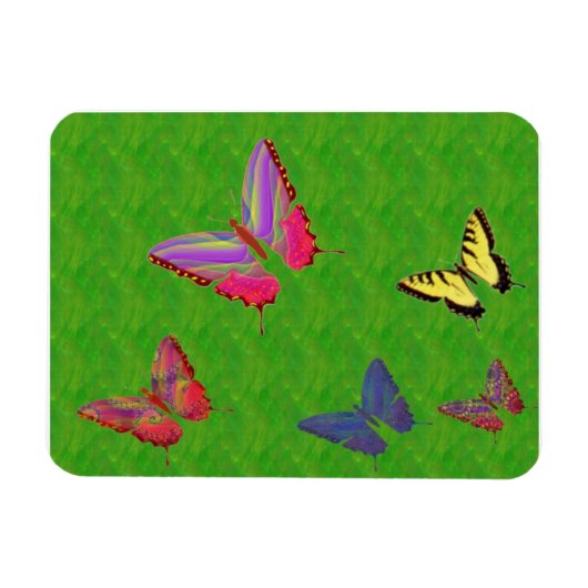 Flexible Papillons Abstraits Magnet Premium (Horizontal)
