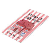 Flexible Pas d'endroit comme la maison - Wonky House Magnet (Côté Gauche)