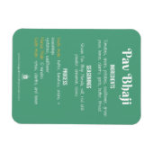 Flexible Pav Bhaji Recette Magnet pour pot instantané (Horizontal)