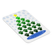 Flexible Paw Here Premium Magnet "Arbre de Noël Empreintes (Côté Droit)