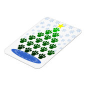 Flexible Paw Here Premium Magnet "Arbre de Noël Empreintes (Côté Gauche)