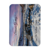 Flexible Paysage enneigé de Noël Magnet (Vertical)