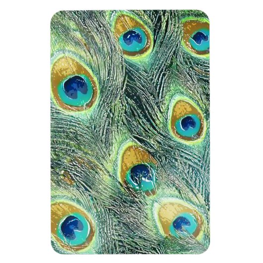 Flexible PEACOCK FEATHERS Magnet (Vertical)