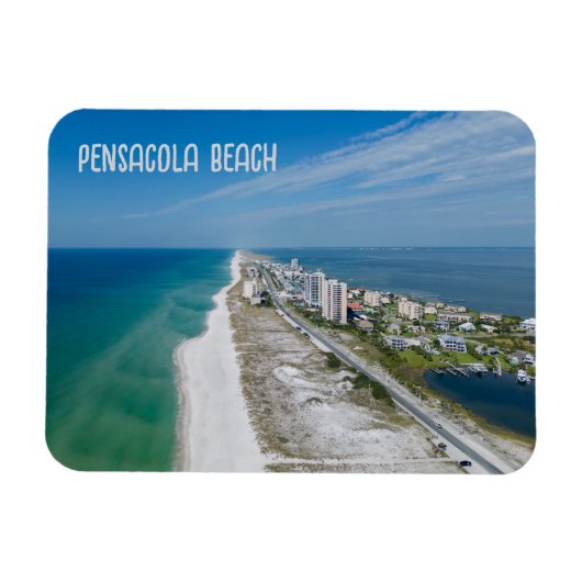Flexible Pensacola Beach Floride Magnet (Horizontal)
