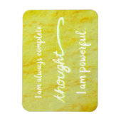 Flexible "Pensée" Jaune Power Chakra Mots Magnet (Vertical)