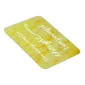 Flexible "Pensée" Jaune Power Chakra Mots Magnet (Côté Droit)