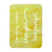Flexible "Pensée" Jaune Power Chakra Mots Magnet (Vertical)