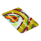 Flexible "Pensée" Jaune Power Chakra Mots Magnet (Côté Droit)