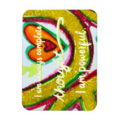 Flexible "Pensée" Jaune Power Chakra Mots Magnet (Vertical)