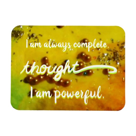 Flexible "Pensée" Yellow Power Chakra Mots Magnet (Horizontal)