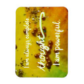 Flexible "Pensée" Yellow Power Chakra Mots Magnet (Vertical)