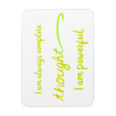 Flexible "Pensée" Yellow Power Chakra Mots Magnet (Vertical)