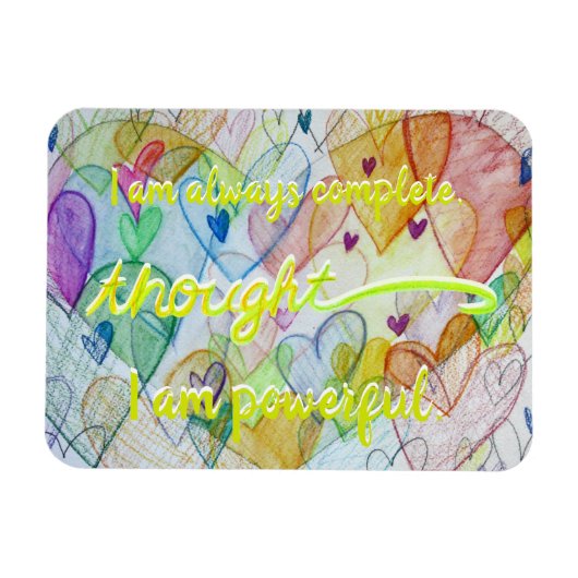Flexible "Pensée" Yellow Power Chakra Mots Magnet (Horizontal)