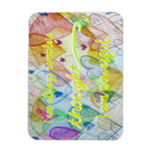 Flexible "Pensée" Yellow Power Chakra Mots Magnet (Vertical)