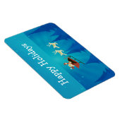 Flexible Père Noël - Magnet rectangle de scène d'hiver (Côté Droit)