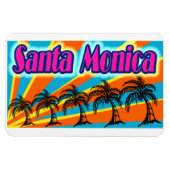 Flexible Père Noël Monica 5 Palm Trees Magnet (Horizontal)