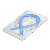 Flexible Périwinkel Blue Awareness Ruban Angel Art Magnet (Côté Gauche)
