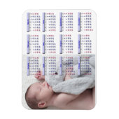 Flexible Persoanliser 2017 Mini Réfrigérateur Magnet Calend (Vertical)