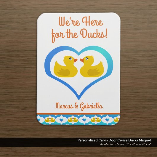 Flexible Personalized Cruising Ducks Cabin Door Magnet